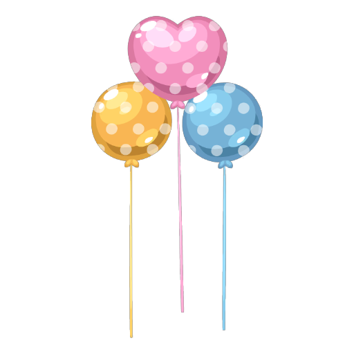1st Anniversary Cake Balloons