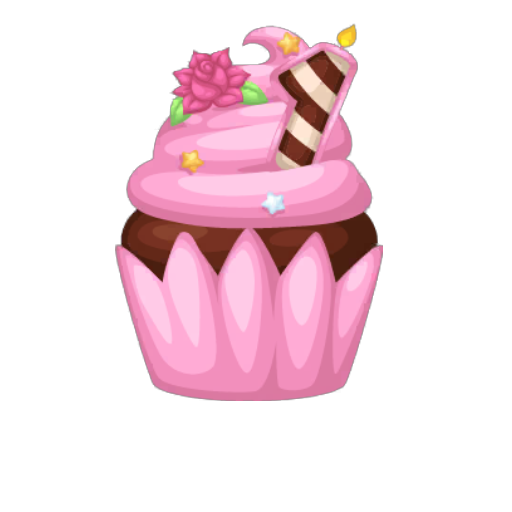 1st Anniversary Pink Cupcake