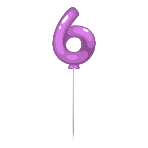 6 Purple Balloon