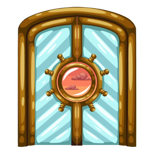 Airship Cabin Sunset Glass Door