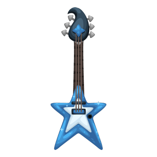 Amazing Blue Star Guitar