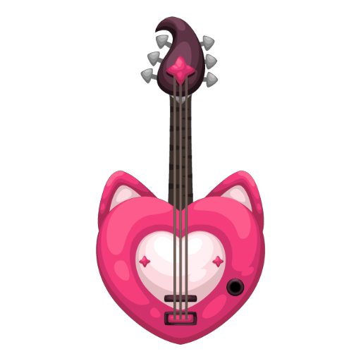 Amazing Pink Heart Guitar