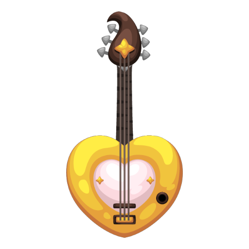 Amazing Yellow Heart Guitar