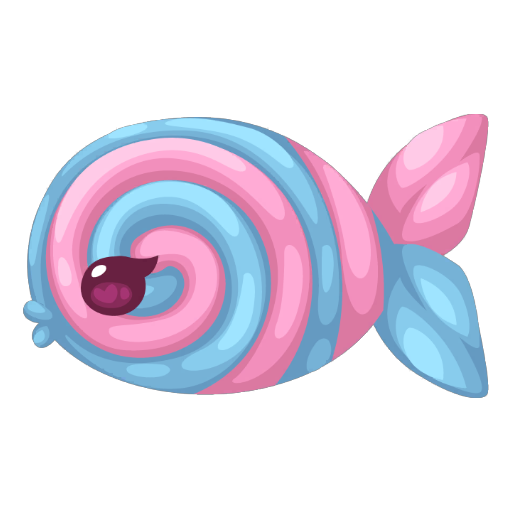 Anniversary Blue n Pink Lollipop Fish