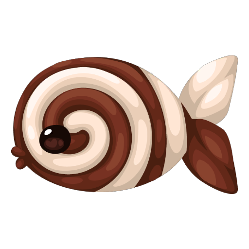 Anniversary Brown n White Lollipop Fish
