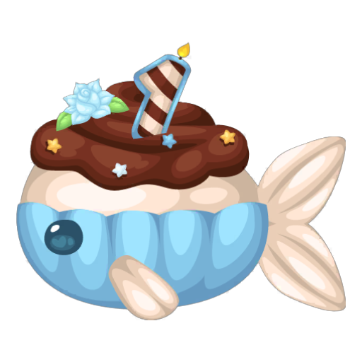Anniversary Chocolate Cupcake Fish