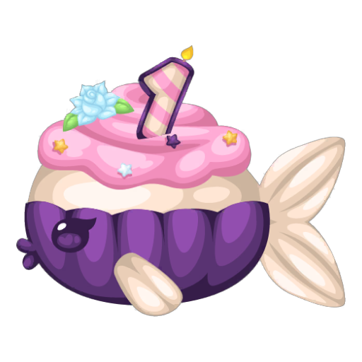 Anniversary Strawberry Cupcake Fish