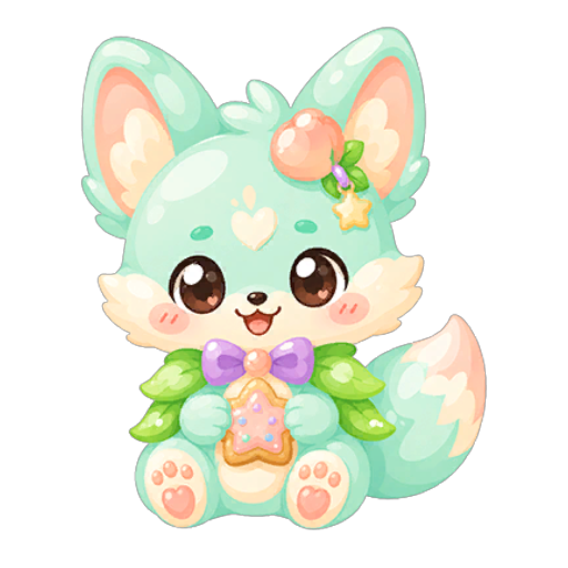 Aqua Green Fox Plushie