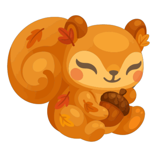 Autumn Orange Squirrel