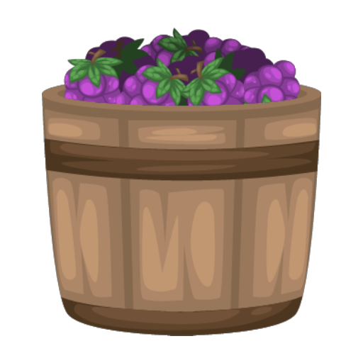 Barrel of Purple Grapes