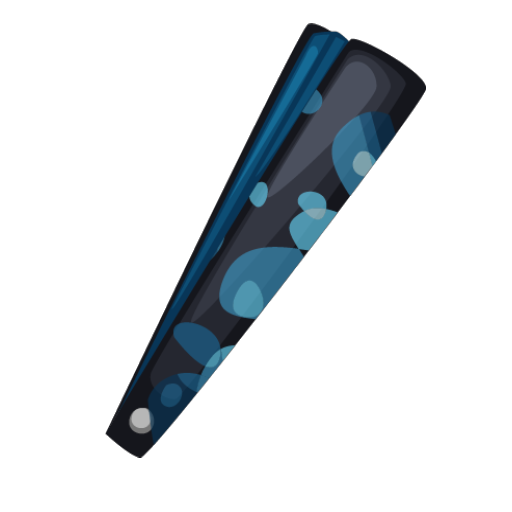 Black And Blue Boy Japanese Fan
