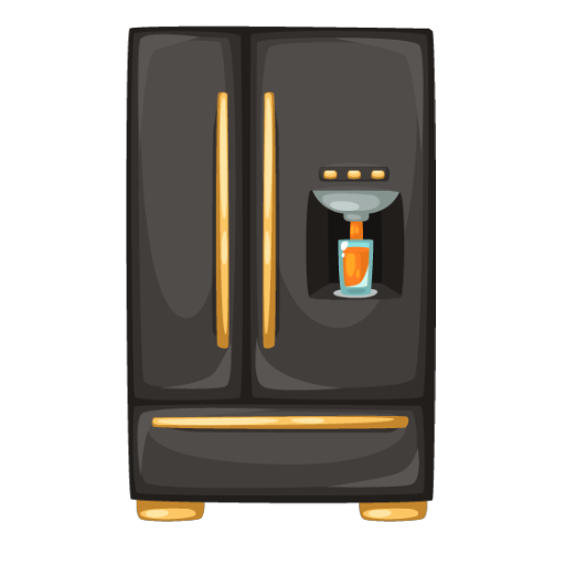 Black Luxury Kitchen Fridge