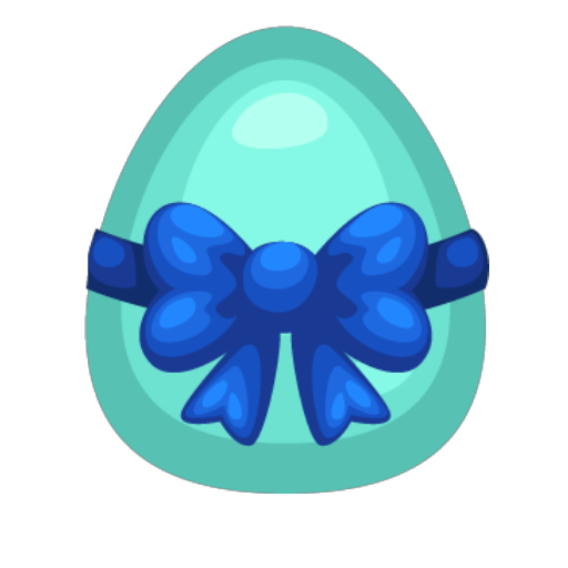 Blue Bow Easter Egg