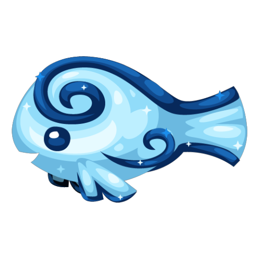 Blue Curly Fish