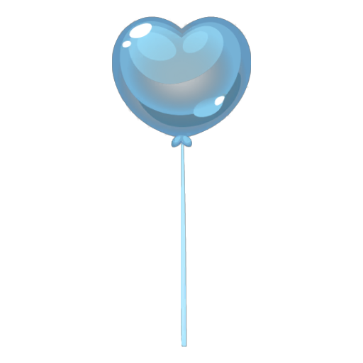 Blue Heart Balloon