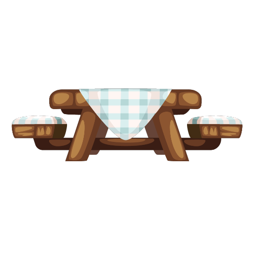 Blue Picnic Table
