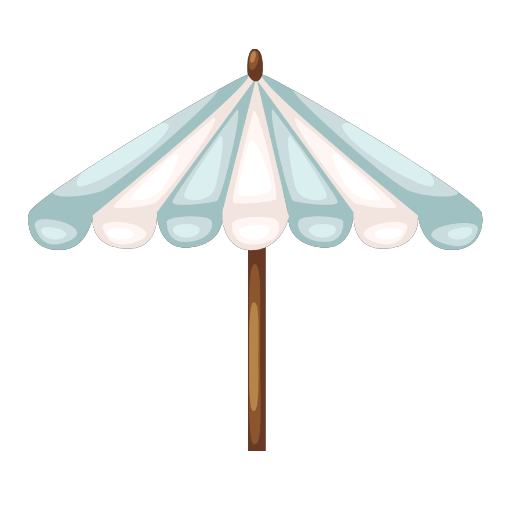 Blue Picnic Umbrella