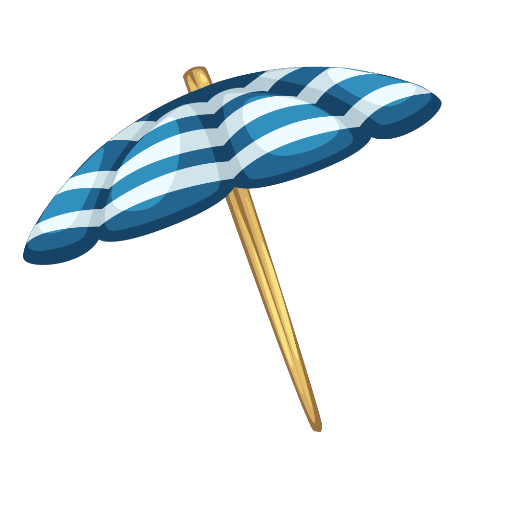 Blue Striped Beach Umbrella