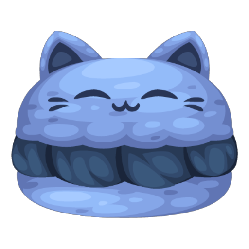 Blueberry Cat Macaroon