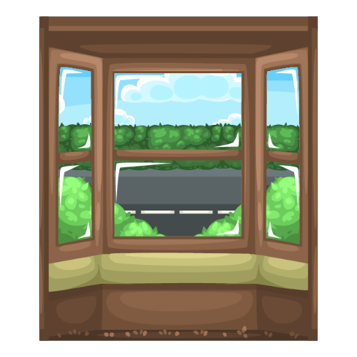 Brown Home Full Window