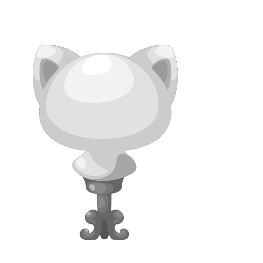 Cat Gray Head Mannequin