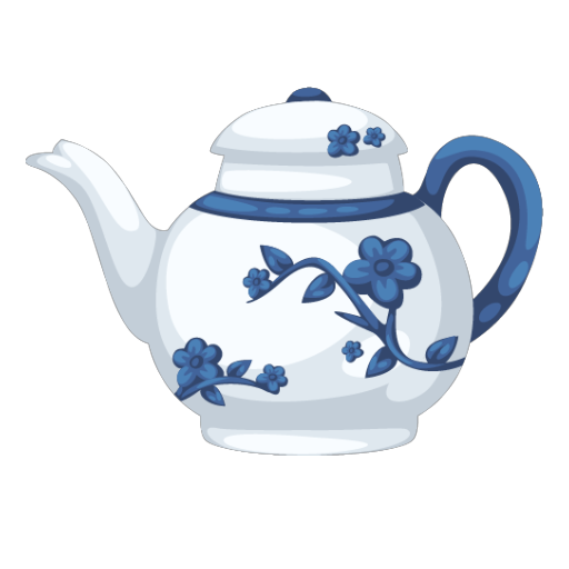Chinese Blue Coffee Pot