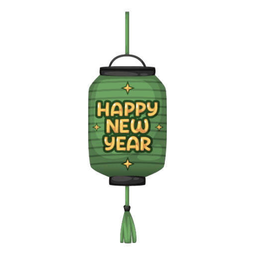Chinese New Year Green Lamp