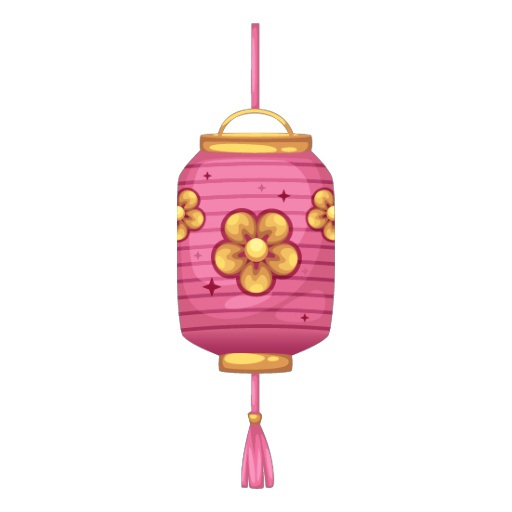 Chinese Pink Flowers Lamp
