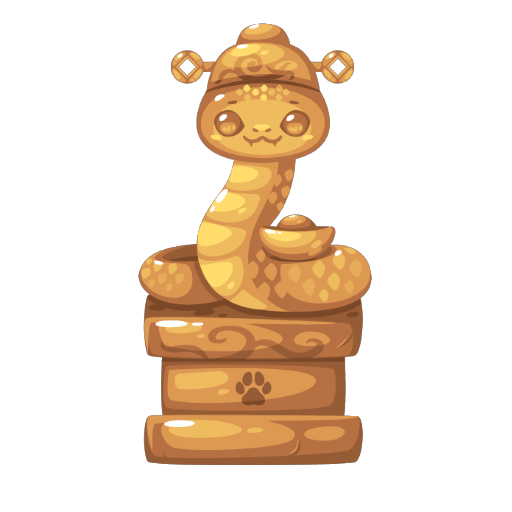 Chinese Serpent Golden Statue