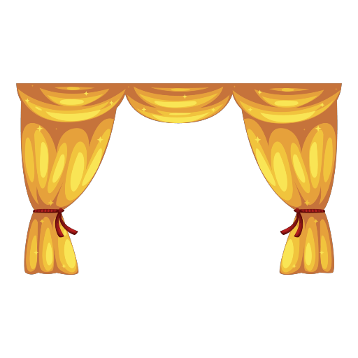 Christmas Big Golden Curtains