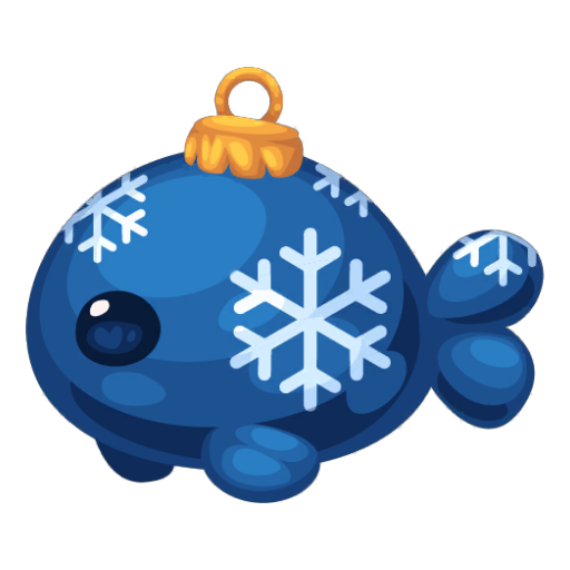 Christmas Blue Bauble Fish