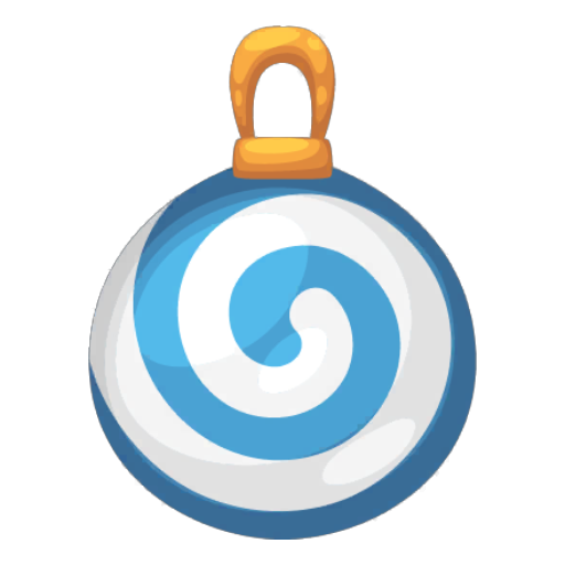 Christmas Blue Lollipop Bauble