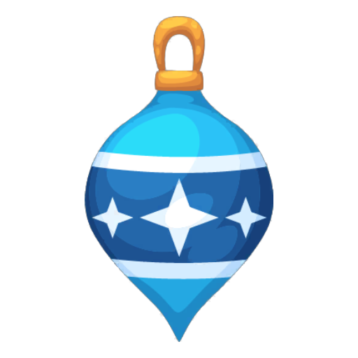 Christmas Blue Sparkles Bauble