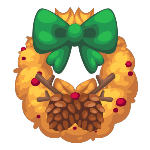 Christmas Cool Golden Wreath