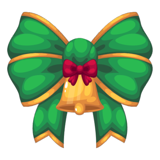 Christmas Cute Green Ribbon