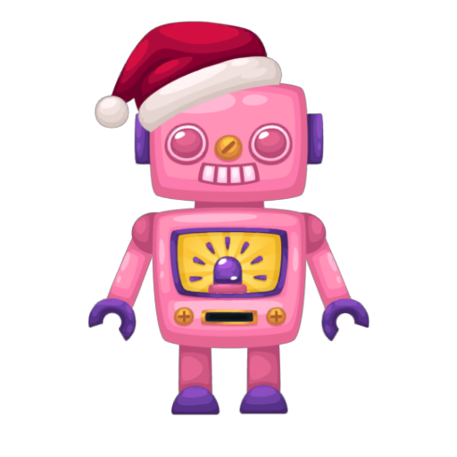 Christmas Cute Pink Robot