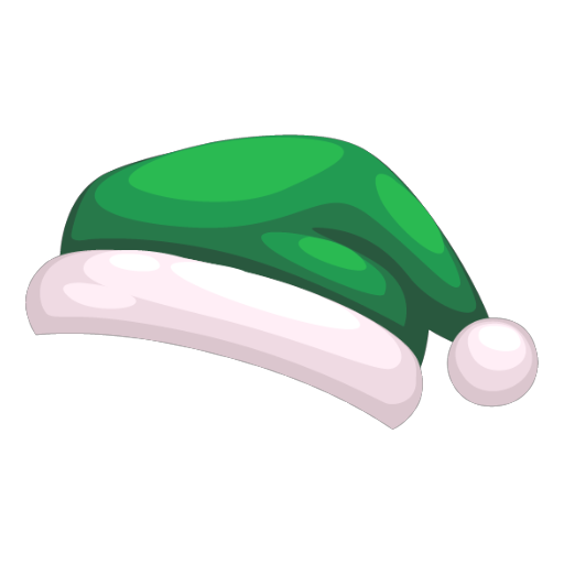 Christmas Green Santa Petling Hat