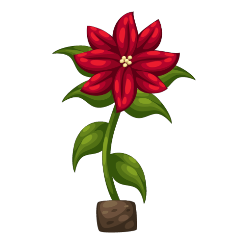 Christmas Ponsettia Flower Bonsai
