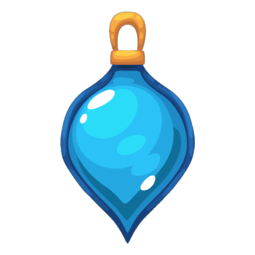 Christmas Premium Blue Crystal Bauble