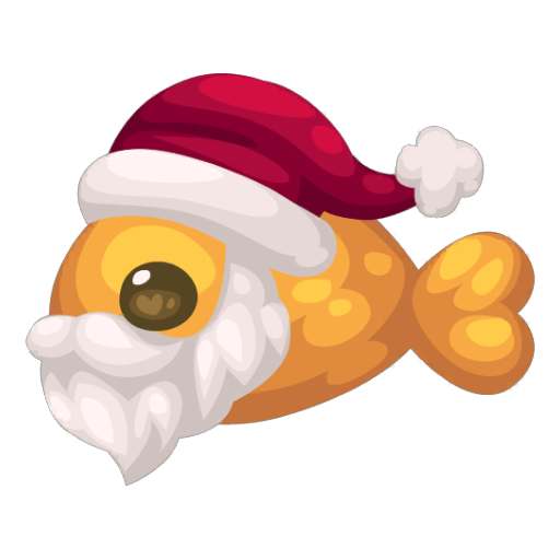 Christmas Red Santa Fish