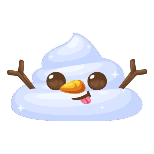 Christmas Snowman Poo