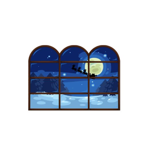 Christmas Snowy Window