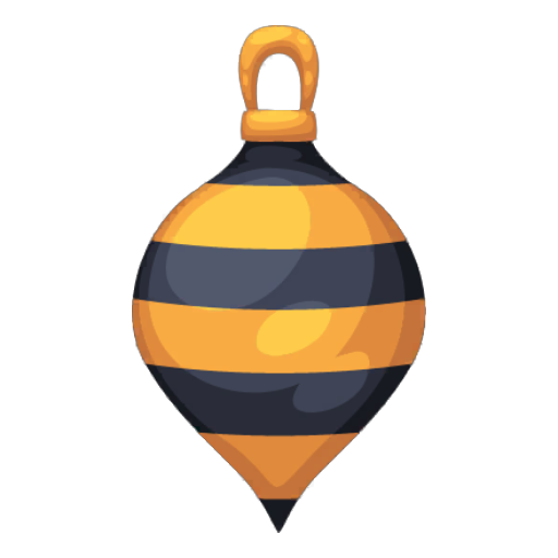 Christmas Stripped Golden Bauble