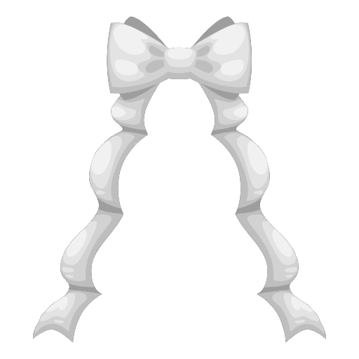 Christmas White Tree Ribbon