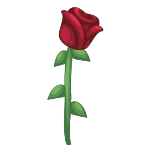 Classic Valentines Girl Red Rose