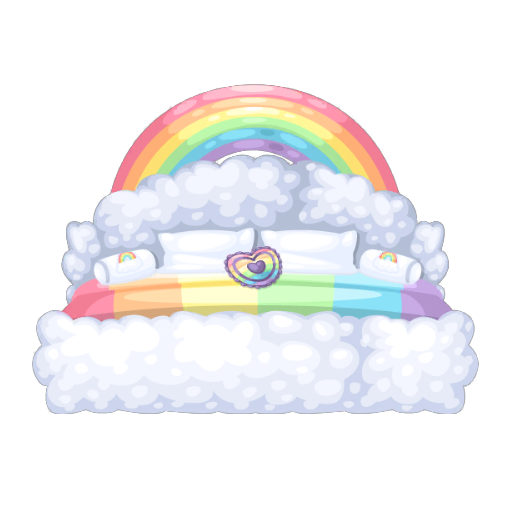Cloudy Rainbow Bed