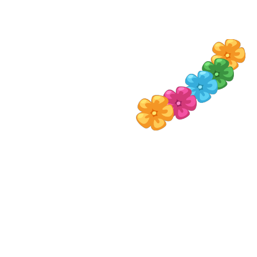 Colorful Tropical Flower Bracelet