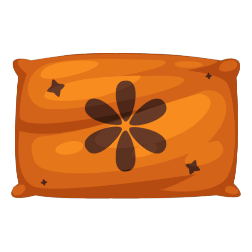 Cozy Orange Flower Pillow