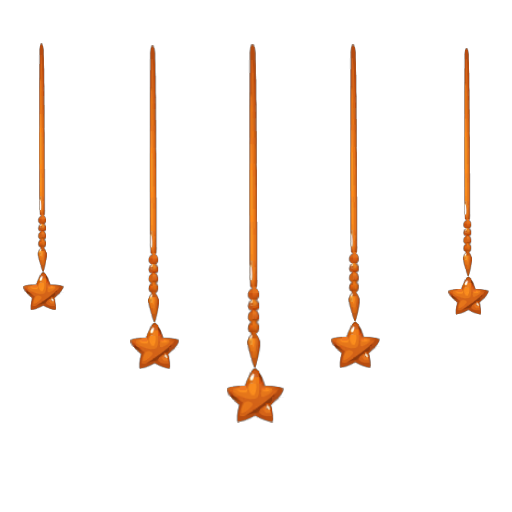 Cozy Orange Hanging Stars