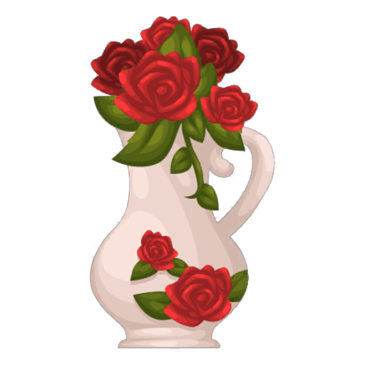 Cozy Red Flowers Vase
